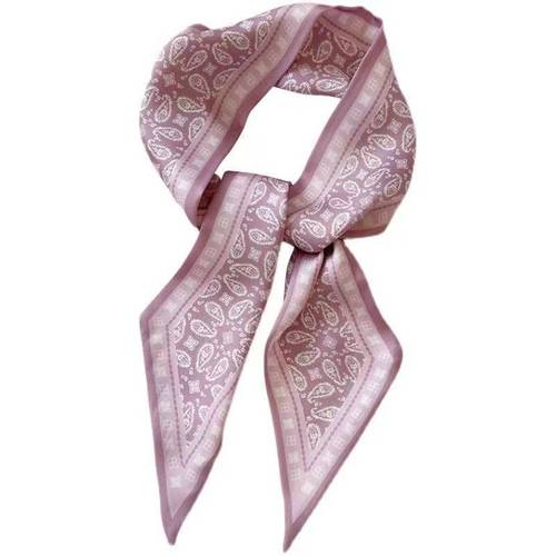 Korean Retro Cashew Flower Silk Scarf, Elegant Small Collar Scarf, Versatile Headband, Hair Tying, Long Belt, Ornament Ribbon, Gift Box