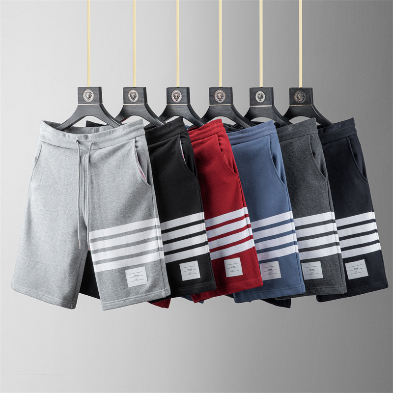 2026TB Classic Four-Bar Pure Cotton Shorts for Men, Loose Casual Sports Basic Five-Inch Shorts, Men's Fashion 2026TB Classic Four-Bar Pure Cotton Shorts for Men, Loose Casual Sports Basic Five-Inch Shorts, Men's Fashion