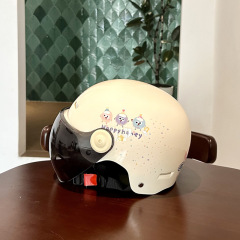 新国標3C認証成人ヘルメット女性夏電気自動車オートバイ男女半ヘルメット電気自動車四季通用
