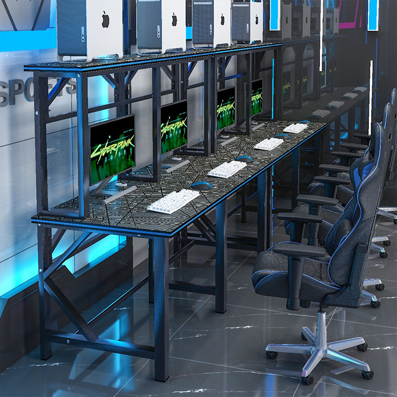 E-sports Hotel Table Internet Cafe Double Table Water-cooled Chassis Table Double-layer Computer Table E-sports Hall Desktop Computer Table