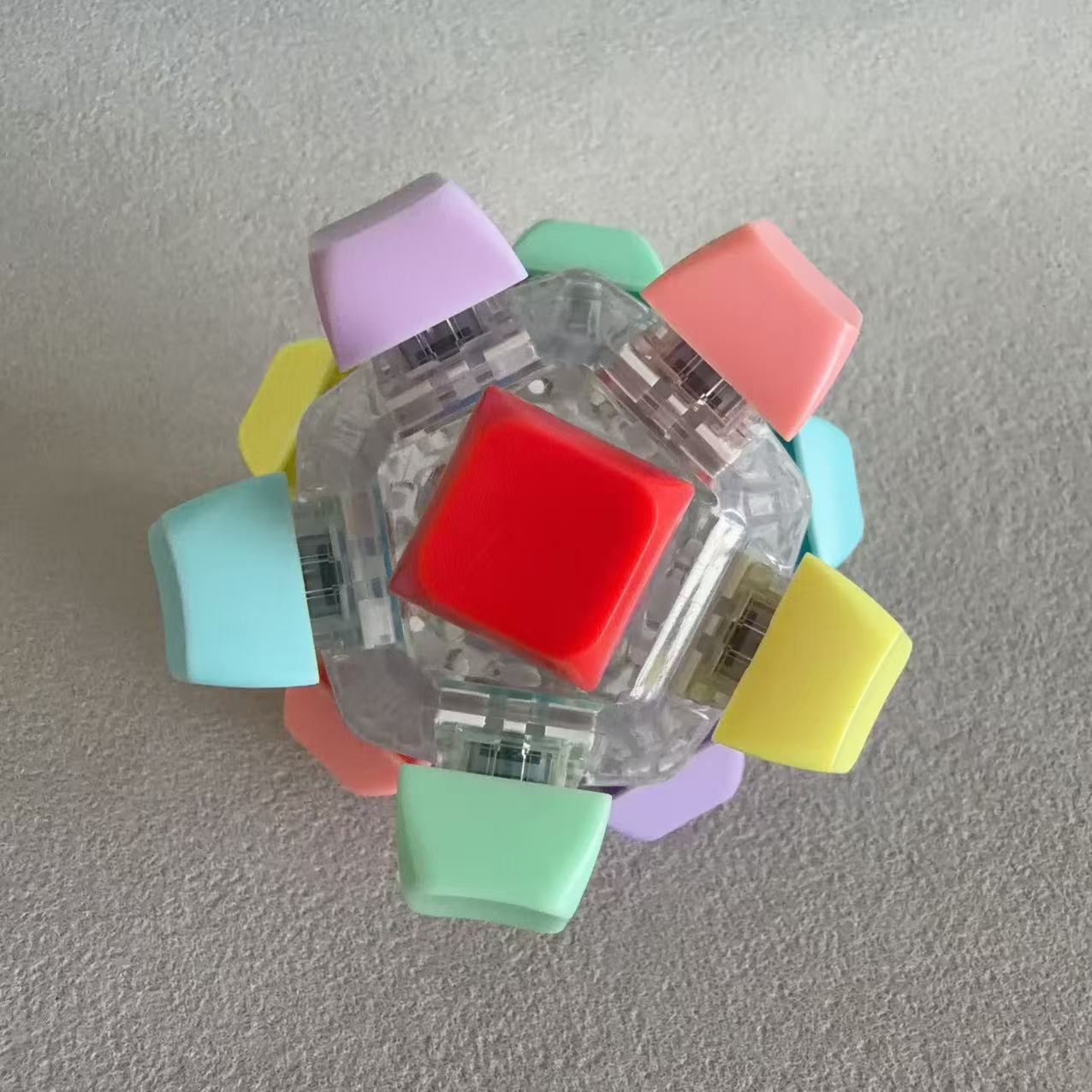 12-key transparent shell-colorful (little red riding hood)