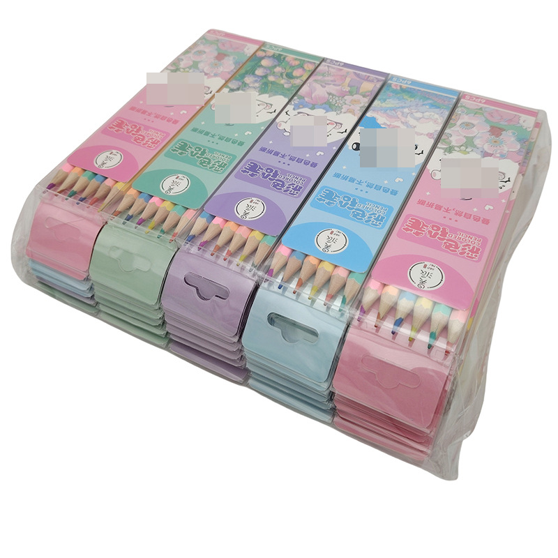 C1225 6PC lápiz de color color color dibujo de lápiz de color estudiantes suministros de dibujo de lápiz de color 2 yuanes tienda