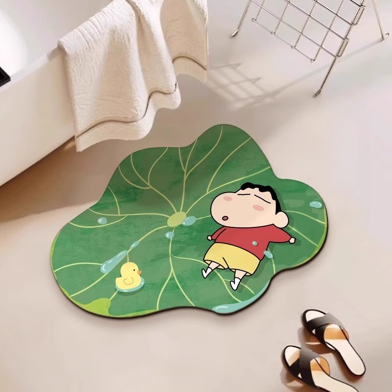 アニメ浴室マット珪藻泥吸水速乾足マット汚れに強いトイレの入り口のアイデア滑り止めマット|undefined