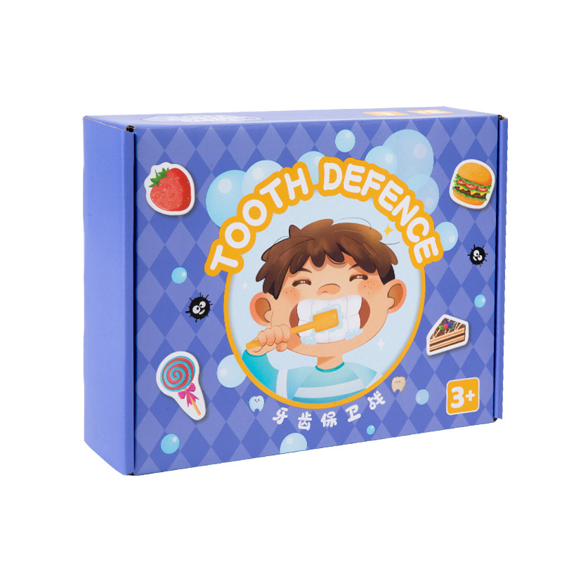 Dentista, no quiero caries dental, niños, higiene oral, juegos, juguetes de mesa para bebés, cepillado de dientes.