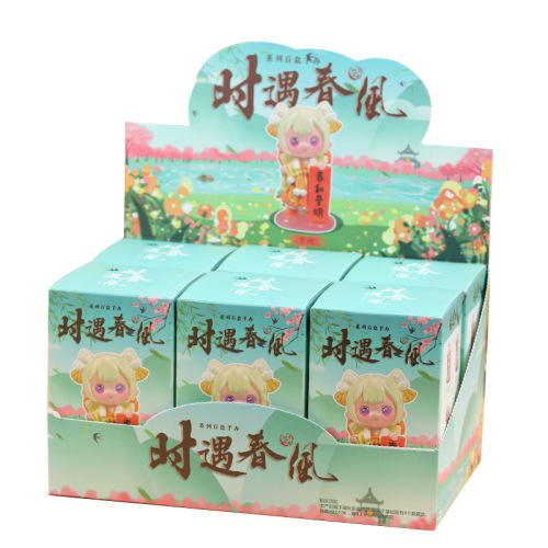 Genuine Spring Wind Blind Box Doll Handmade Office Resin Craft Creative Gift Ornament Wholesale Dropshipping