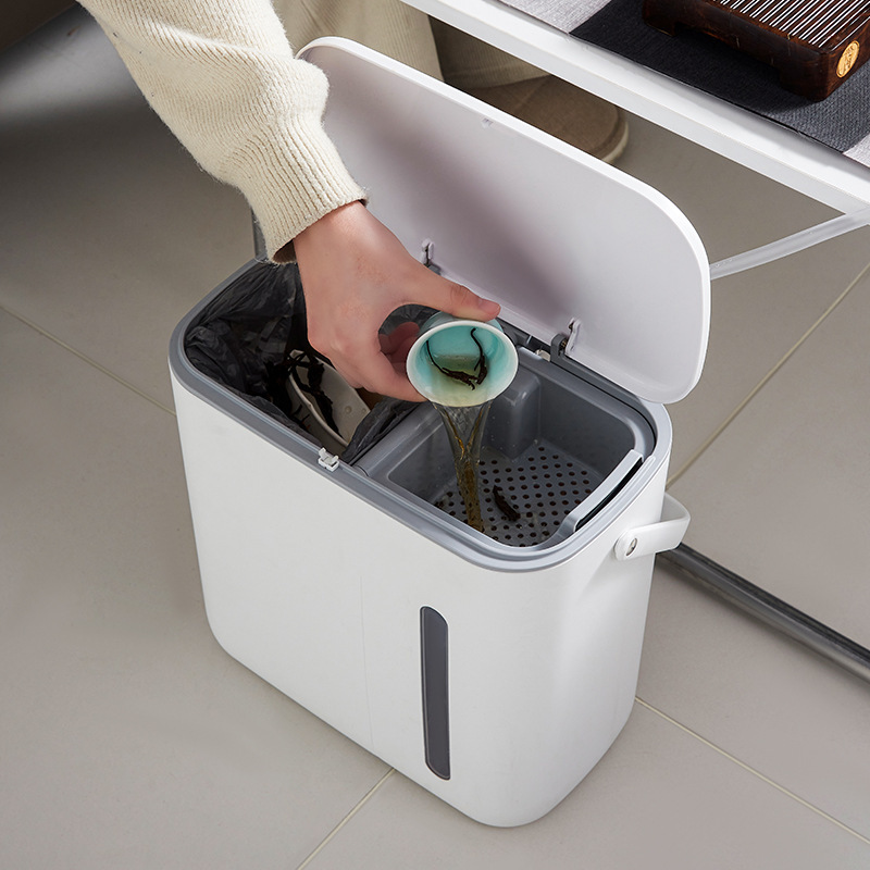 飛達三と規格品のお茶のバケツの家庭用のお茶のテーブルのセットの排水桶のお茶の濾過の乾湿はゴミ箱を分離します。|undefined
