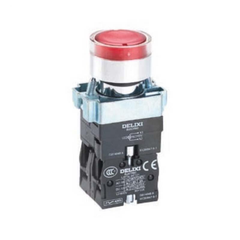 德力西电气 平头按钮 LAY5s-BW3绿AC.DC 24V 1NO(标准型带灯平钮)