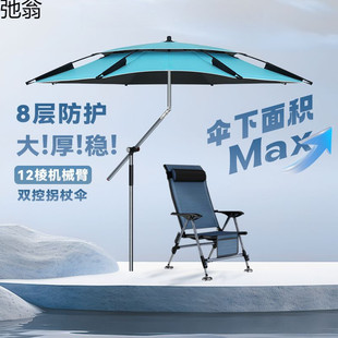 New Fishing Umbrella, Universal Outdoor Camping Sunshade, Rainproof Large Fishing Umbrella, Wind-Resistant Cane Umbrella