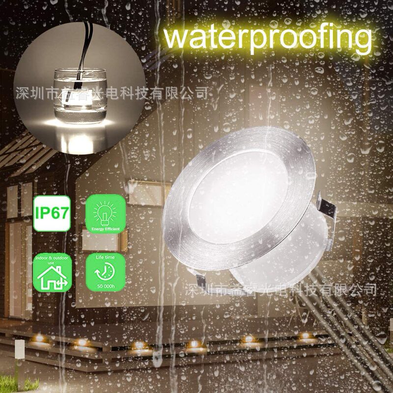 Outdoor Lighting Garden Light B61 Fantasy Rgb Mini Led Circular Underground Light Landscape Light Deck Light