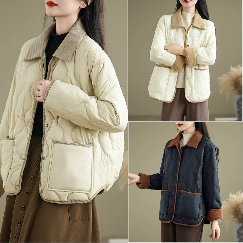 Зимняя короткая бархатная рубашка, пуховик,Oversize
