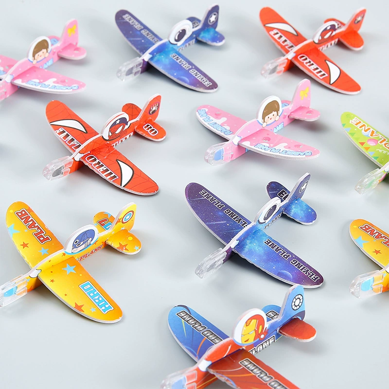 Мини-пенный самолет DIY красочные детские игрушки авиационная модель детский сад небольшие подарки уличные игрушки оптом