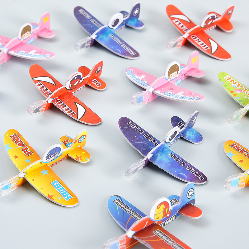 Mini Foam Airplane DIY Colorful Children's Toys Aviation Model Kindergarten Small Gifts Outdoor Toys Wholesale