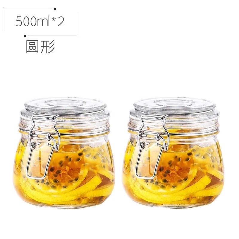 500ml * 2 redondo; transparente