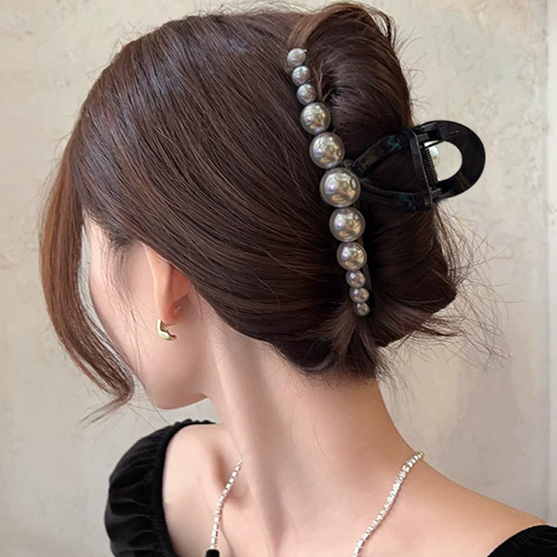 Большая ракушка с жемчугом, акула, заколкаHairgrip, заколки, аксессуар для волос