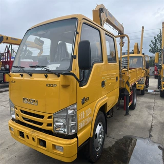 五十铃双排3吨翻斗车 ISUZU随车起重运输车 XCMG徐工3吨吊机