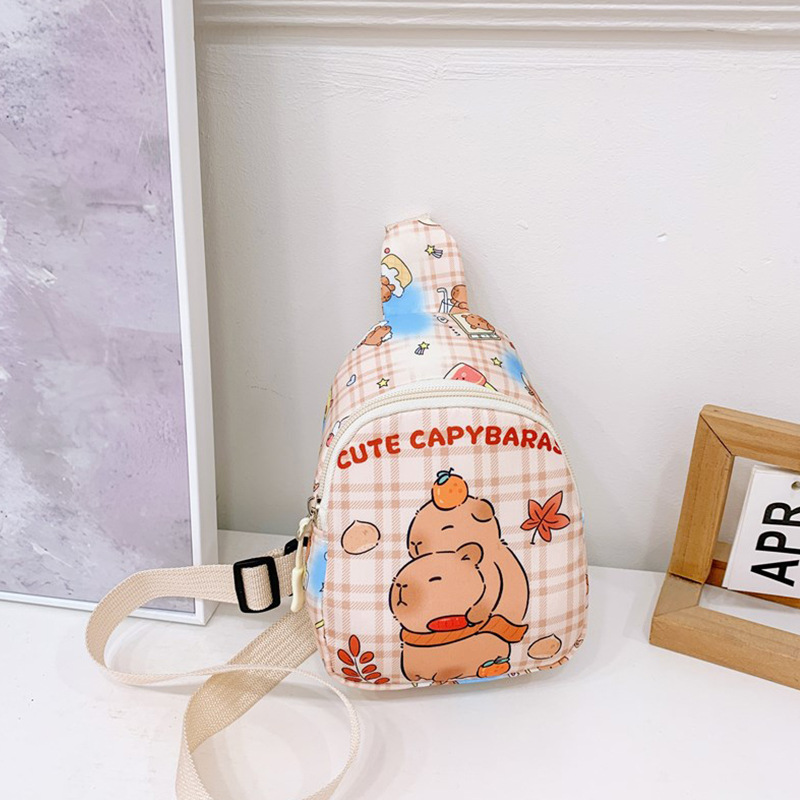 Lindo bolso de niña, bolso de mensajero de dibujos animados para niños, bolso de pecho de niña salvaje de estilo extranjero