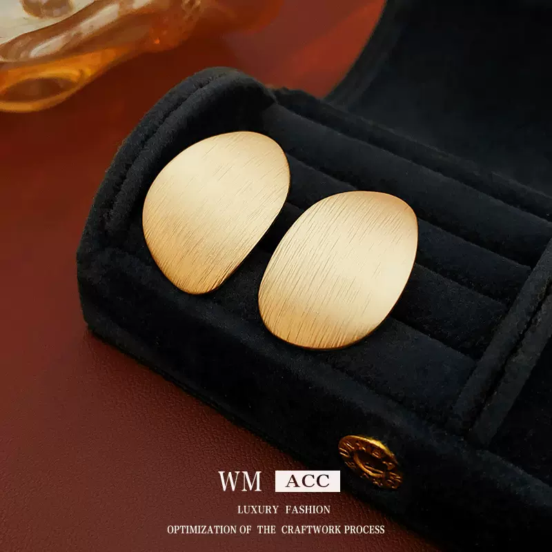 银针几何拉丝金属耳钉冷淡风简约百搭耳钉时尚轻奢耳饰工厂家批发