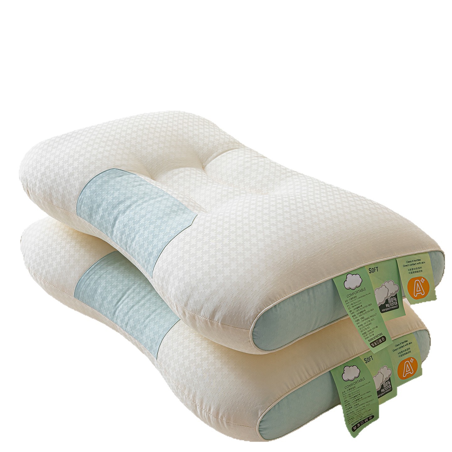 Almohada, protección de la columna cervical, almohada para dormir, hogar, dormitorio de estudiantes, almohada baja para adultos para dormir individual