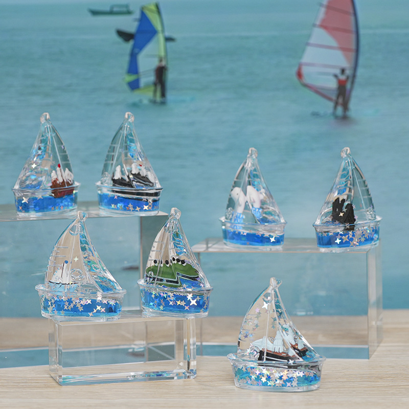 Cute Mini Sailboat Oil Drop Decompression Toy Kidsren's Birthday Gift Small Gift Home Desktop Decoration Ornaments