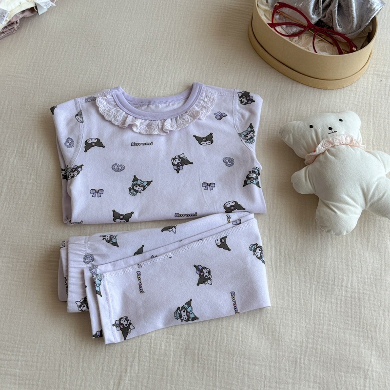 女童家居服套装25秋卡通女童韩系家居服宝宝宽松可爱印花睡衣批发|undefined