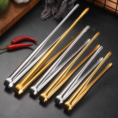 304 Korean-style barbecue sandwich, Japanese stainless steel food clips, hot pot clips, buffet BBQ shared clips, public chopsticks, thickened