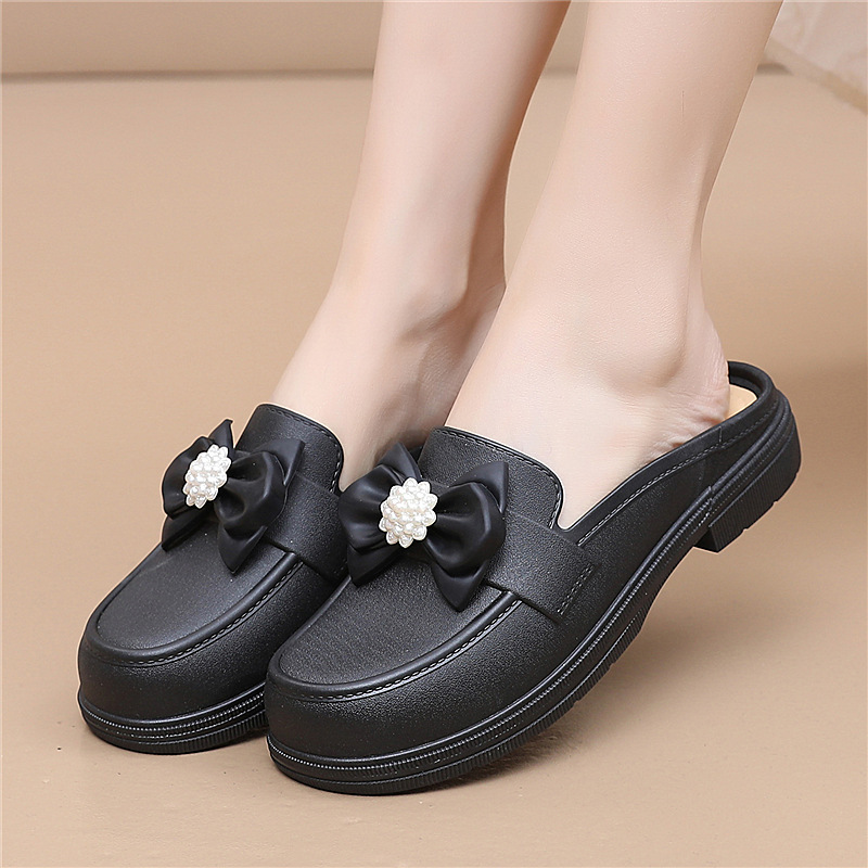 Dames slippers met strik voor de zomer antislip voor buiten_voghion.com