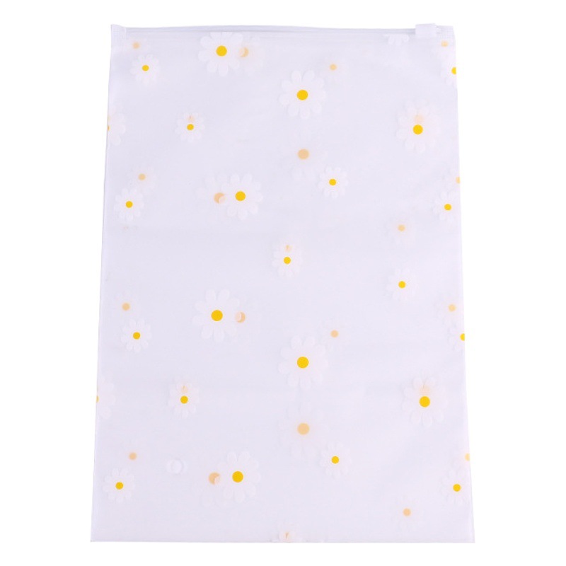 Bolsa con cremallera de ropa Bolsa con cremallera de crisantemo pequeño Bolsa de embalaje de camiseta Bolsa de ropa interior Bolsa de ropa PE esmerilada pequeña bolsa ziplock