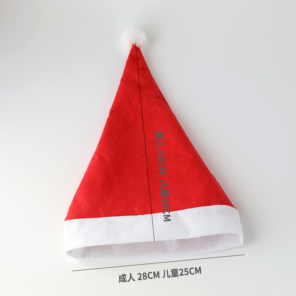 Los gorros navideños de tela no tejida de color rojo liso, los más vendidos de Amazon en 2026, para adultos y niños. image 8
