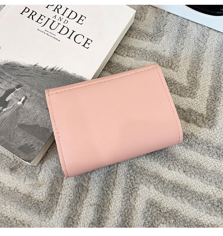All Seasons Season Women'S Gender Fashion Style Square Shape Women's Bow Knot Pu Leather Lock Clasp Wallets