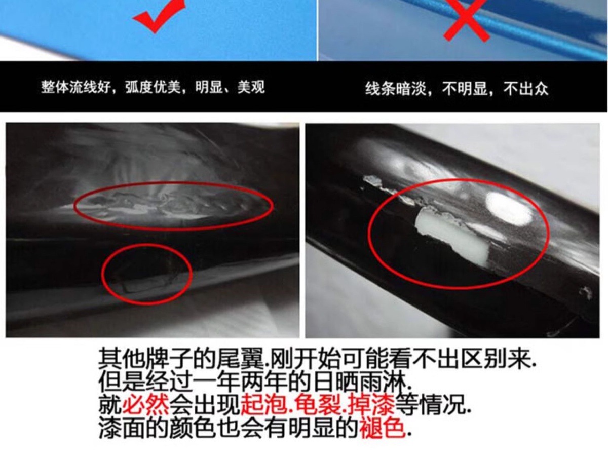 Chery Ecar V23 Rear Wing Top Wing Modification Special Rear Fixed Wind Wing External Accessories, Painted Without Damage