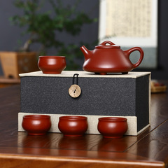 廠家直銷紫砂壺原礦大紅袍茶壺子冶石瓢名家王國望手工泡茶具