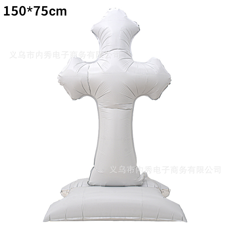 Pascua globo tridimensional base de pie globo de aluminio gran conejo huevo forma tema decoración