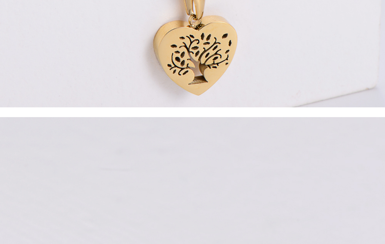 Coeur Creux Arbre Pendentif Collier Rond Boucles D&#39;oreilles Trois Pièces En Gros Nihaojewelry display picture 9