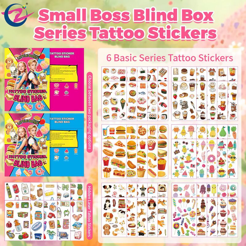Children's Cartoon Personality Fun Little Boss Theme Series Tattoo Stickers Blind Box Stickers Waterproof Sweat Temporary Tattoo Stickers Children's Cartoon Personality Fun Little Boss Theme Series Tattoo Stickers Blind Box Stickers Waterproof Sweat Temporary Tattoo Stickers