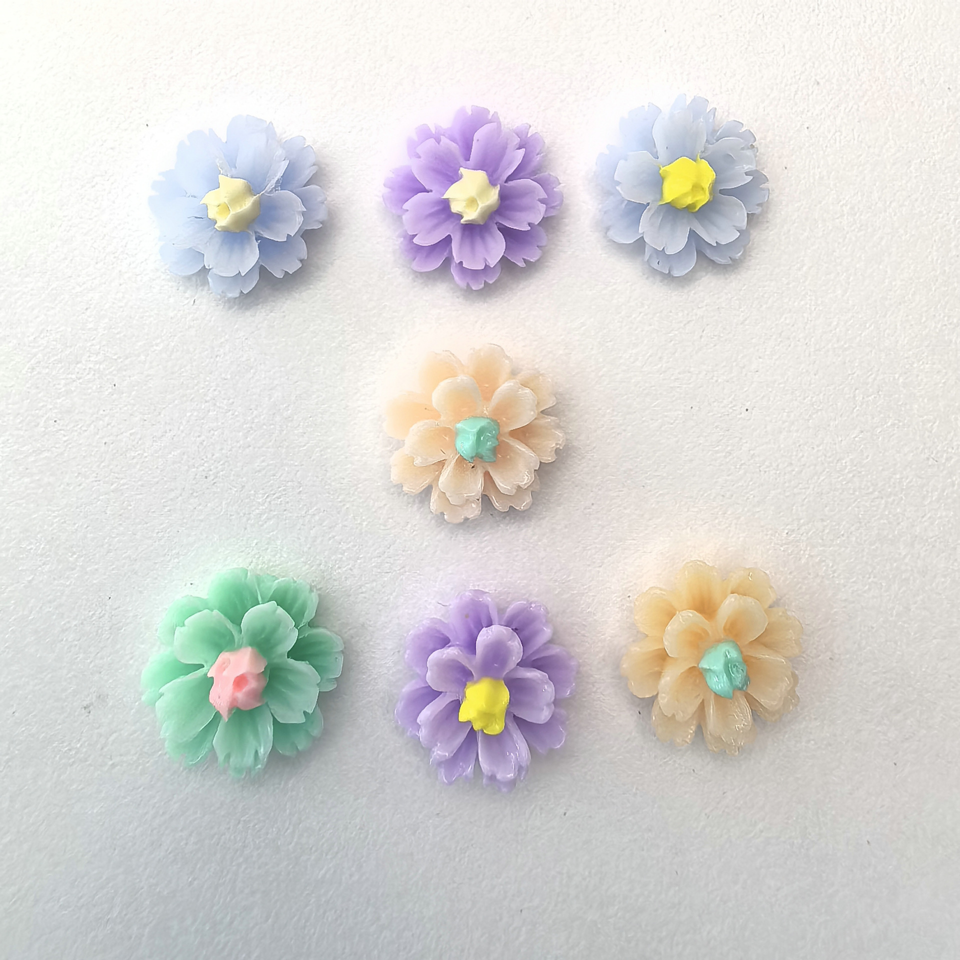 迷你多层花 雏菊diy奶油胶自制手机壳发夹耳饰头饰树脂配件批