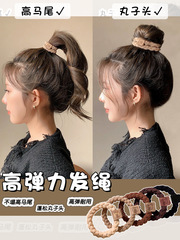 Hair ties, high-end hair accessories, simple new style rubber bands for women, high elasticity, durability and no damage to hair, leather headbands