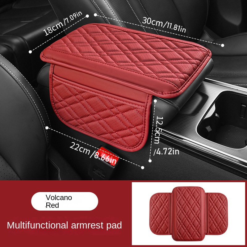 Car Armrest Box Heightening Pad, Universal Multifunctional Storage Pad, Central High-Grade Leather Pad, Car Armrest Pad