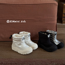 儿童雪地靴2025冬季新款男童防水加厚保暖大棉靴女童防滑短靴