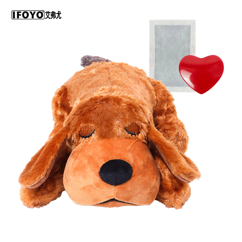 Juguete de confort para mascotas, éxito de ventas transfronterizo, compañero para la ansiedad del perro, simulación de latido del corazón, peluche al por mayor para perros pequeños