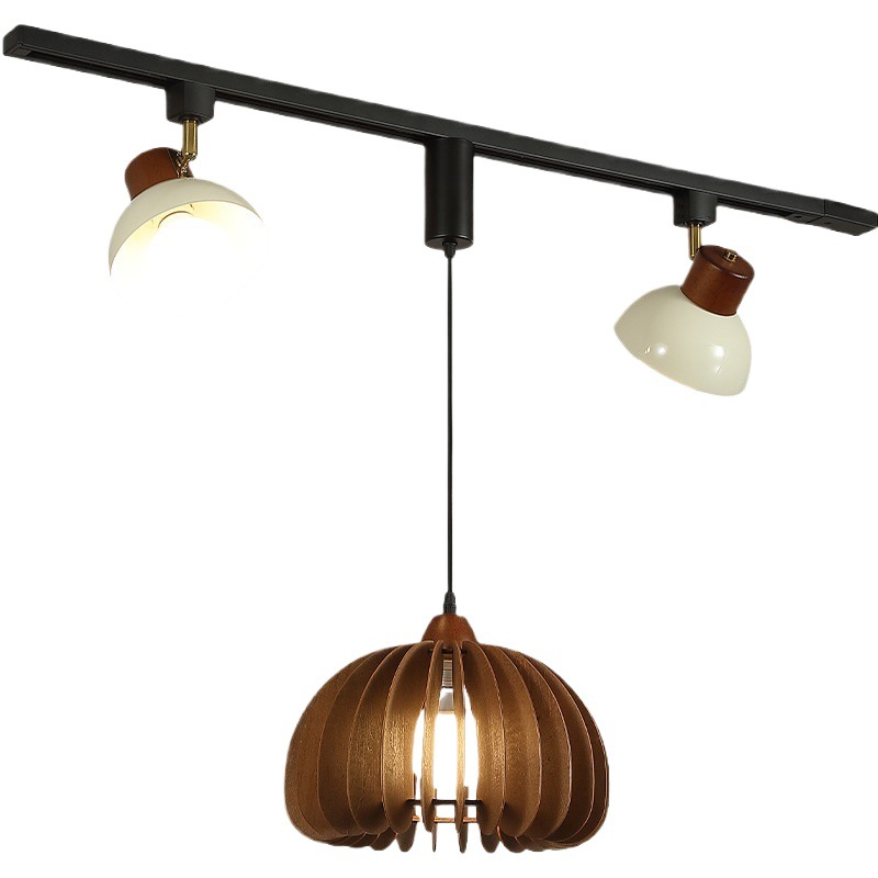 Retro Wabi-Jifeng focos de pista desplazable nuevo estilo estilo antiguo restaurante bar isla tienda de ropa candelabro comercial