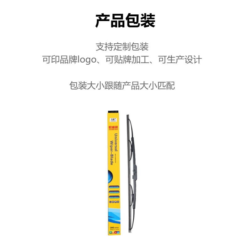 Wholesale Metal Frame Wiper Blades, Universal U-Shaped Silent Wiper Blades for Trucks, Frame Wiper Arms Available for Dropshipping