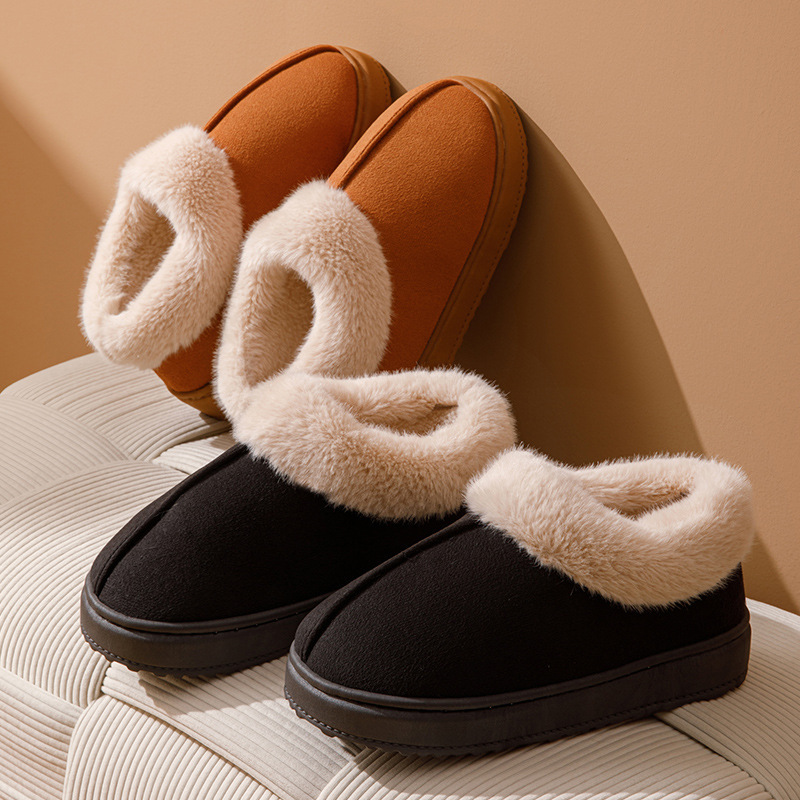 New Style Couple's Indoor Cotton Slippers for Women, Non-Slip and Warm Winter Plush Slippers for Men, in Stock New Style Couple's Indoor Cotton Slippers for Women, Non-Slip and Warm Winter Plush Slippers for Men, in Stock