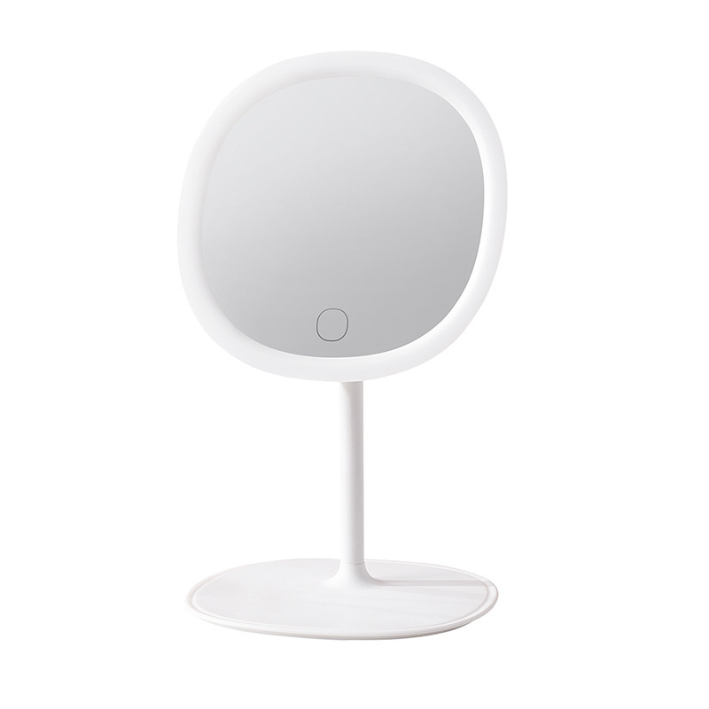 Espejo de maquillaje LED con lámpara portátil Espejo de vestir Espejo de escritorio red de alumno dormitorio de almacenamiento Espejo de maquillaje