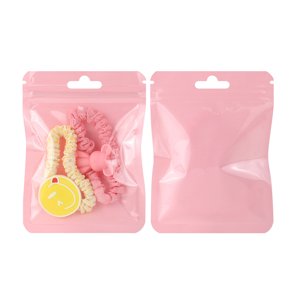 Bolsa de macarón auto-sellada colorida simple ins tarjeta pequeña joyería transparente sellado bolsas de hueso diy pulsera para usar bolsas de braza