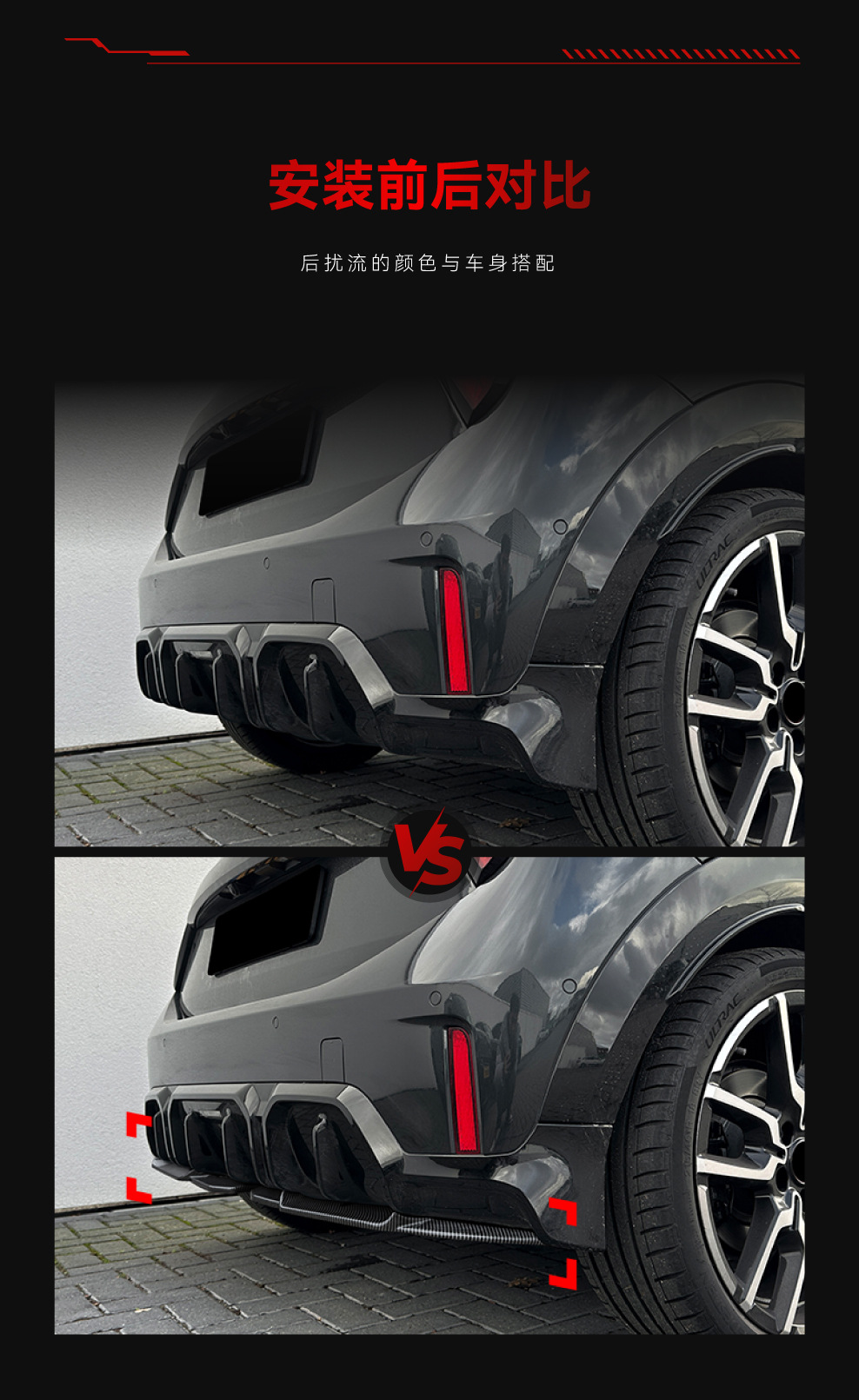 Applicable to 2024+ Mini Cooper F65 F66 Jcw Style Rear Lip and Tail Lip Cross-Border Modification Parts