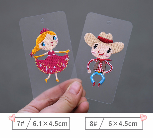 The Prince and Princess of Fairy Tale Town Embroidered Cloth Stickers Clothes Stickers Down Jacket Repair Subsidy DIY Handbook Stickers Wholesale B3-4