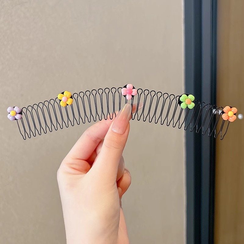 Arteto de acabado de cabello roto para niños niña linda tarjeta de cabello con peine niña bebé flequillo Haila peine horquilla tocado