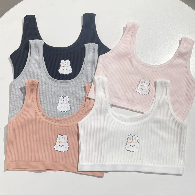 [Спот секунды волос] Двухслойный жилет для девочек, детское нижнее белье для учащихся начальной школы в период развития 9-10-12-13 лет