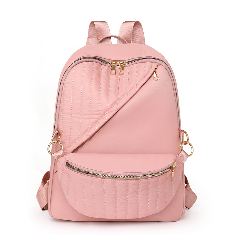 Bolsos para mujer 2024 nuevo bolso de nylon para mujer de color sólido para mujer simple y versátil mochila ligera para exteriores al por mayor