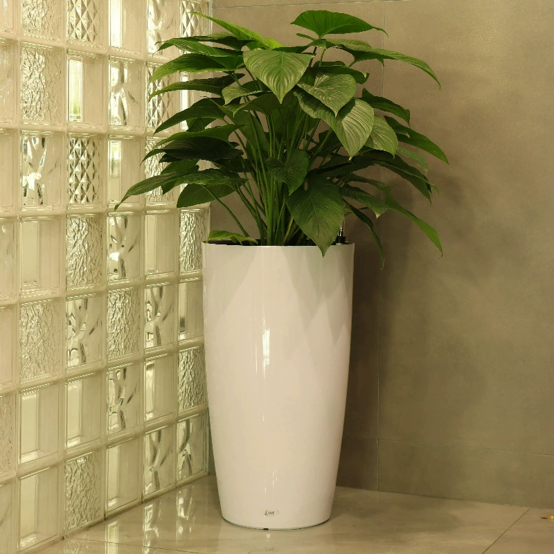 Цветочная посадка любит круглые большие посадки высокого уровня минималистский смысл гостиной торговый центр самостоятельно впитывает ленивый пластиковый цветочный горшок оптом